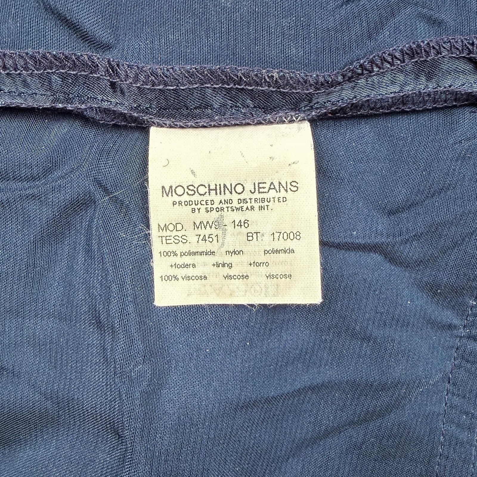 Vintage Blue Lace Top Moschino Cami Designer Lingerie Party Y2K 2000s Size M