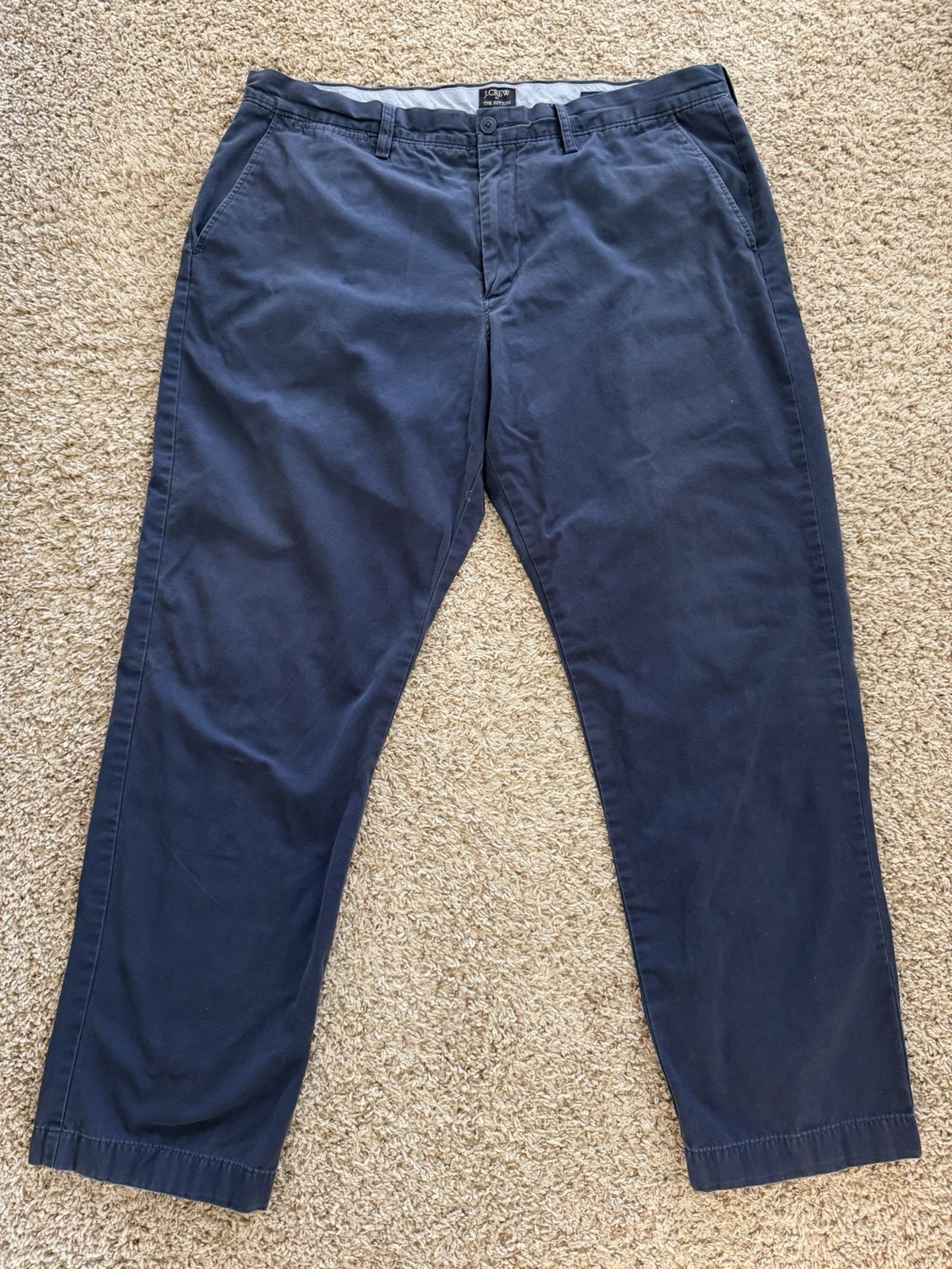 J.Crew The Sutton Navy Summerweight Chino Pants 36×28 Smart Casual Preppy