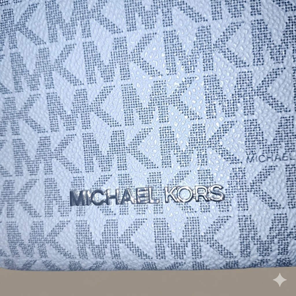 NWOT Michael Kors Nayla Hobo Bag /Jet Set Wallet Set Pale Blue Monogram Matching