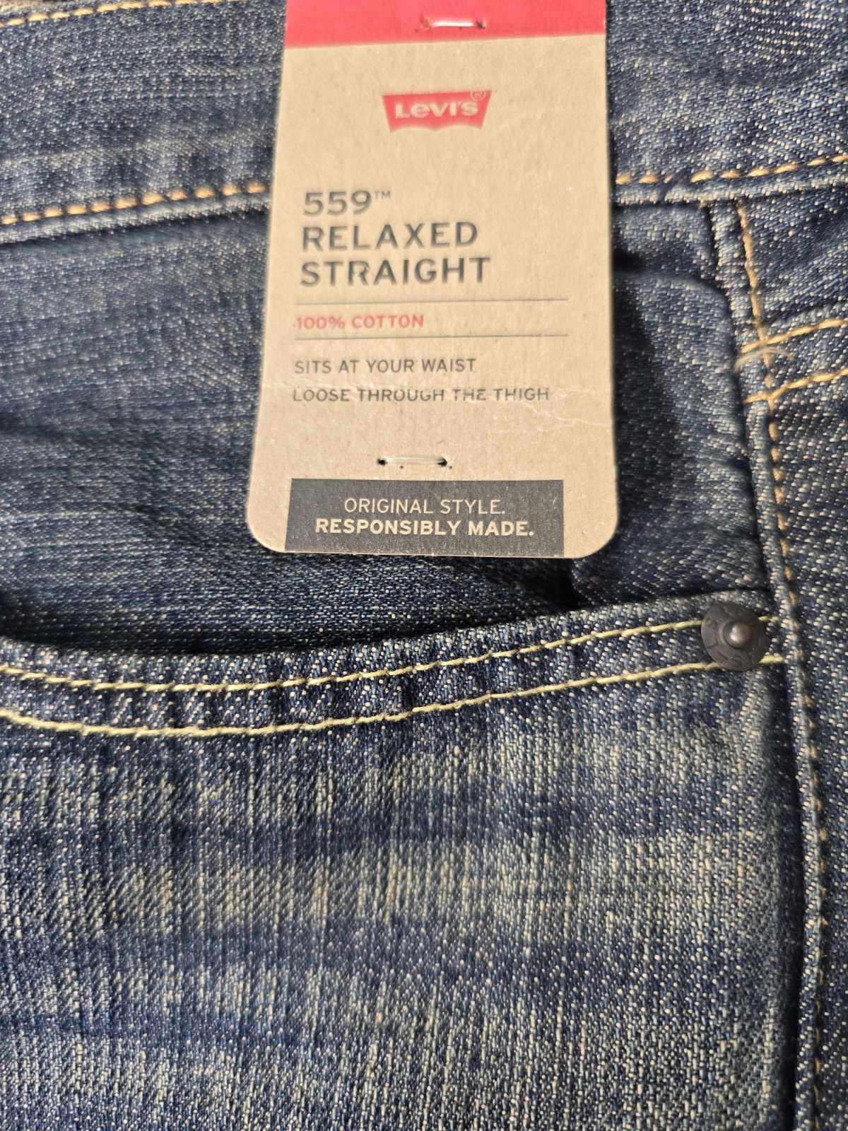Levi’s 559 Men’s Relaxed Straight Jean- Big & Tall Size 36 x 38