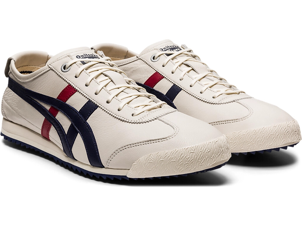 Onitsuka Tiger Mexico 66 SD 1183A872-101 White Navy Leather Shoes New Box