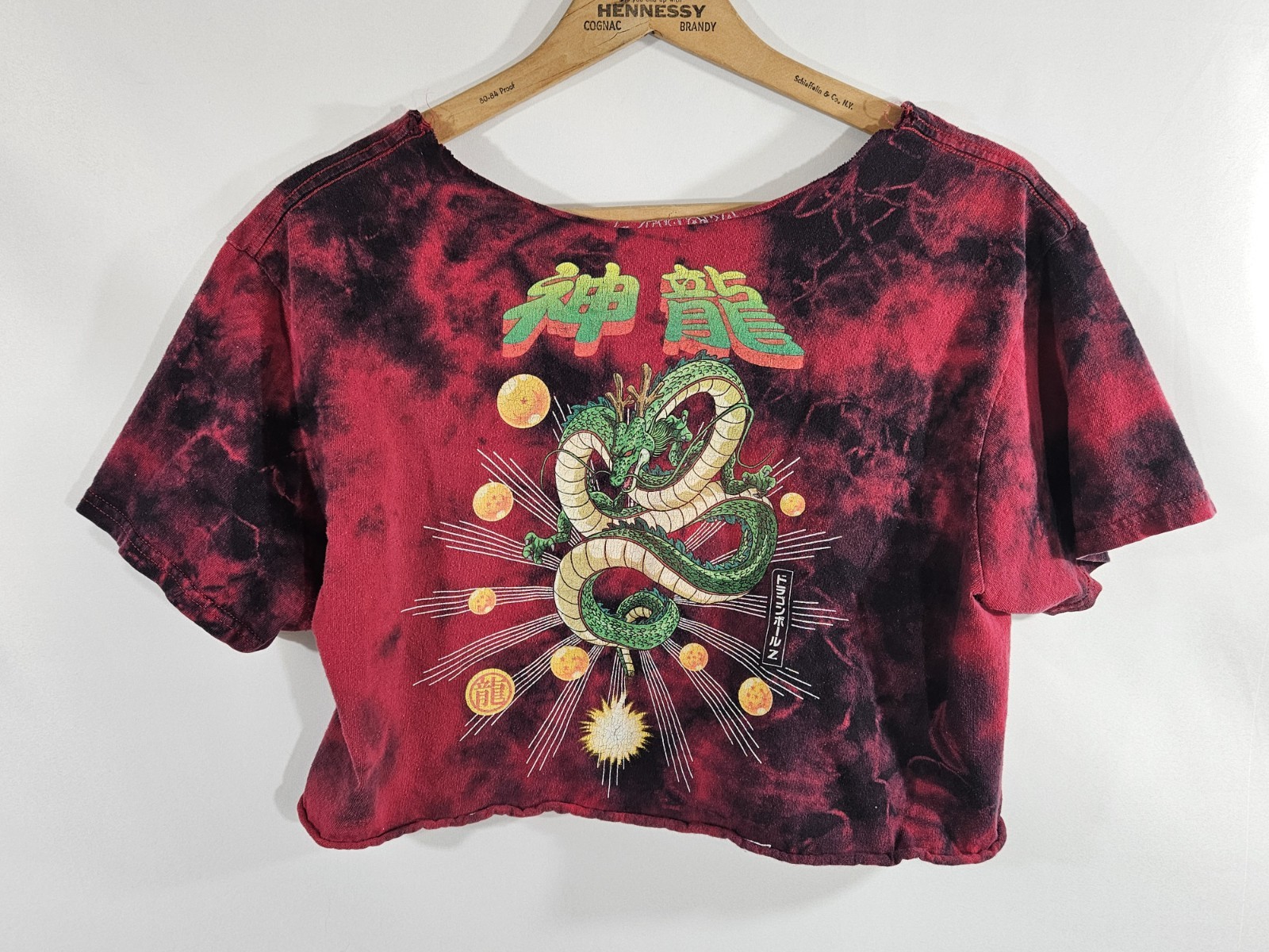 Primitive x Dragon Ball Z Shenron Cropped T-Shirt Red Tie Dye Streetwear DBZ S