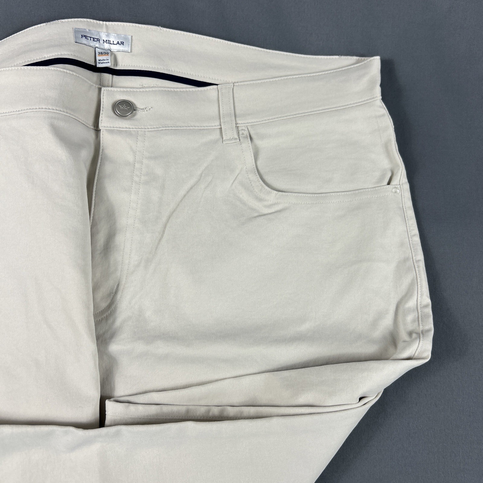 Peter Millar Golf Pants Crown Sport eb66 Performance 38 x 30 Stone NWT MSRP $168