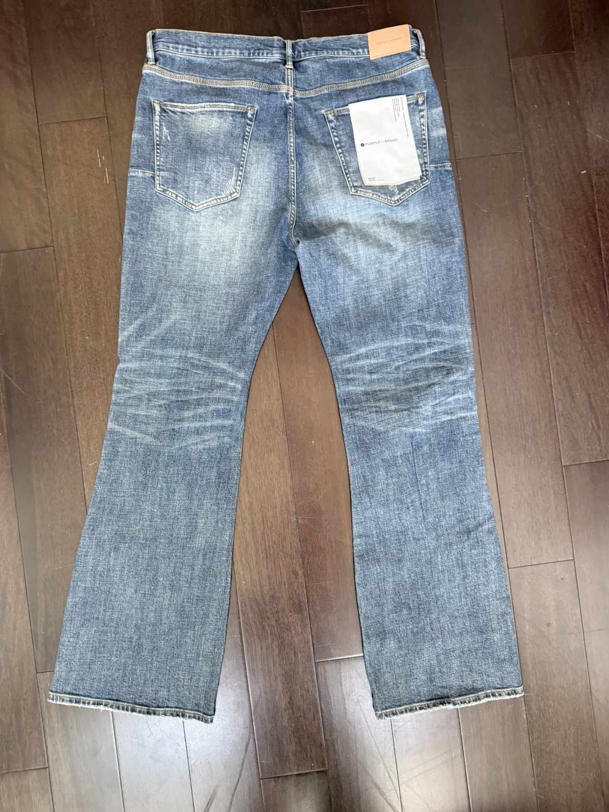 Purple Brand P004 Slim Fit Low Rise Flare Jeans Indigo Wash Size 40