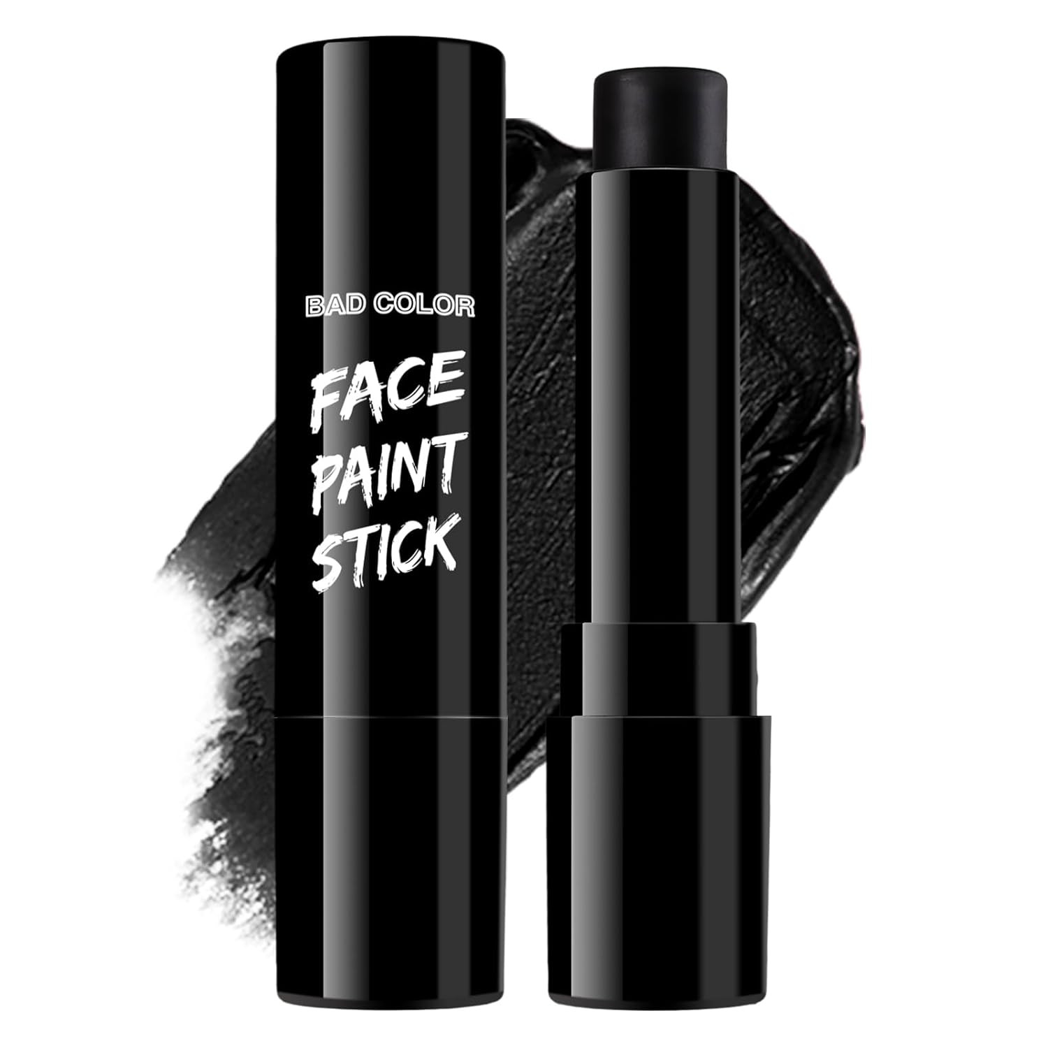 Black Face & Body Paint Stick, Blendable Cream Makeup for Sports & Halloween
