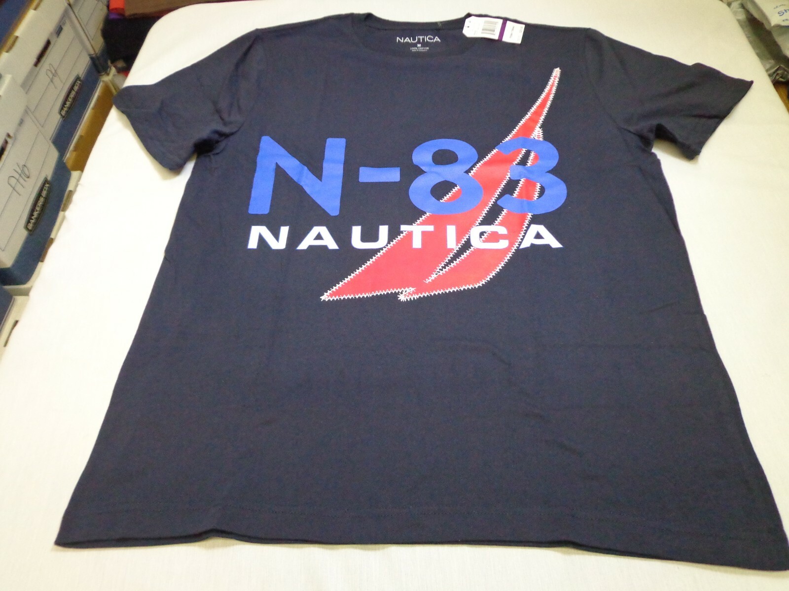 Nautica Sailing N-83 T Shirt Navy Blue Medium New MSRP $29.50