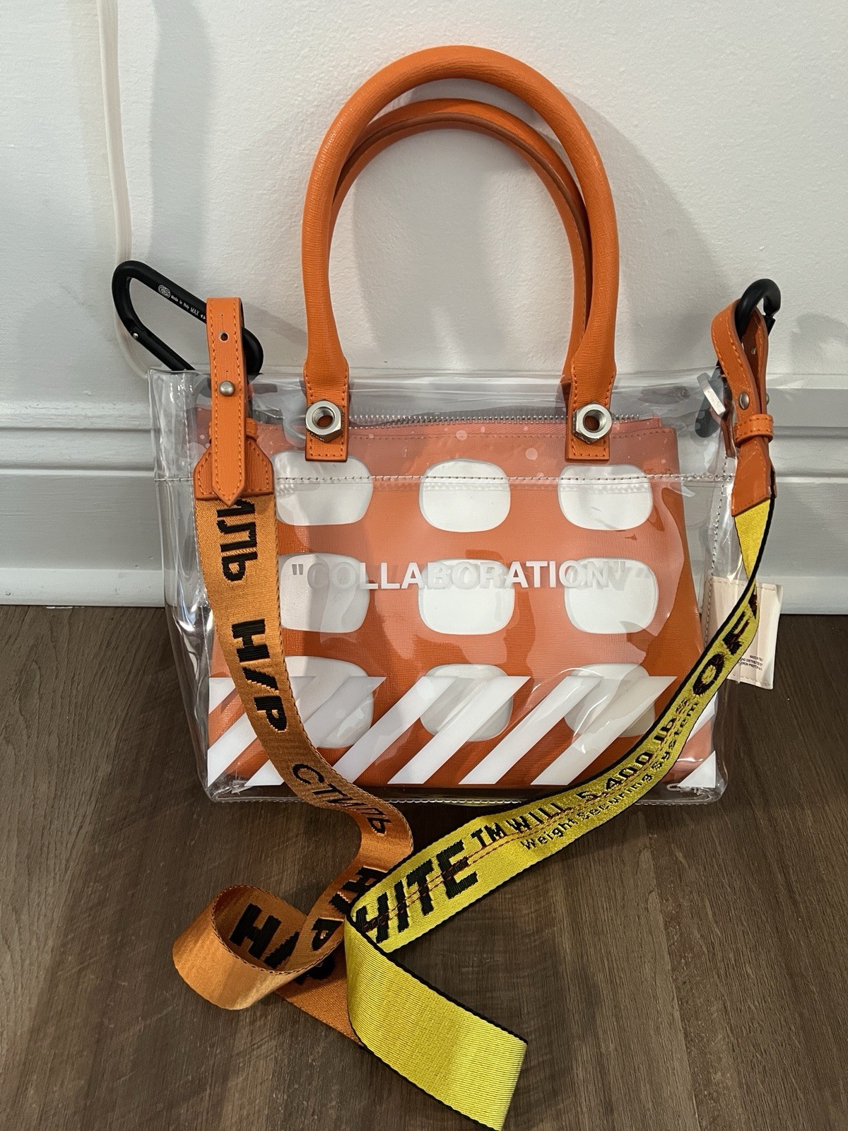 Off-White X Heron Preston “Collaboration” PVC Handle Handbag