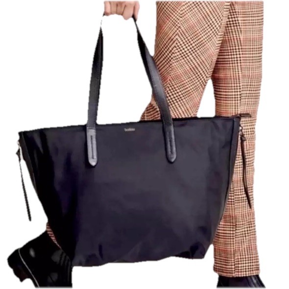 Botkier New York Bond Lightweight Tote Bag Black Nylon Zipper Accent Brand New