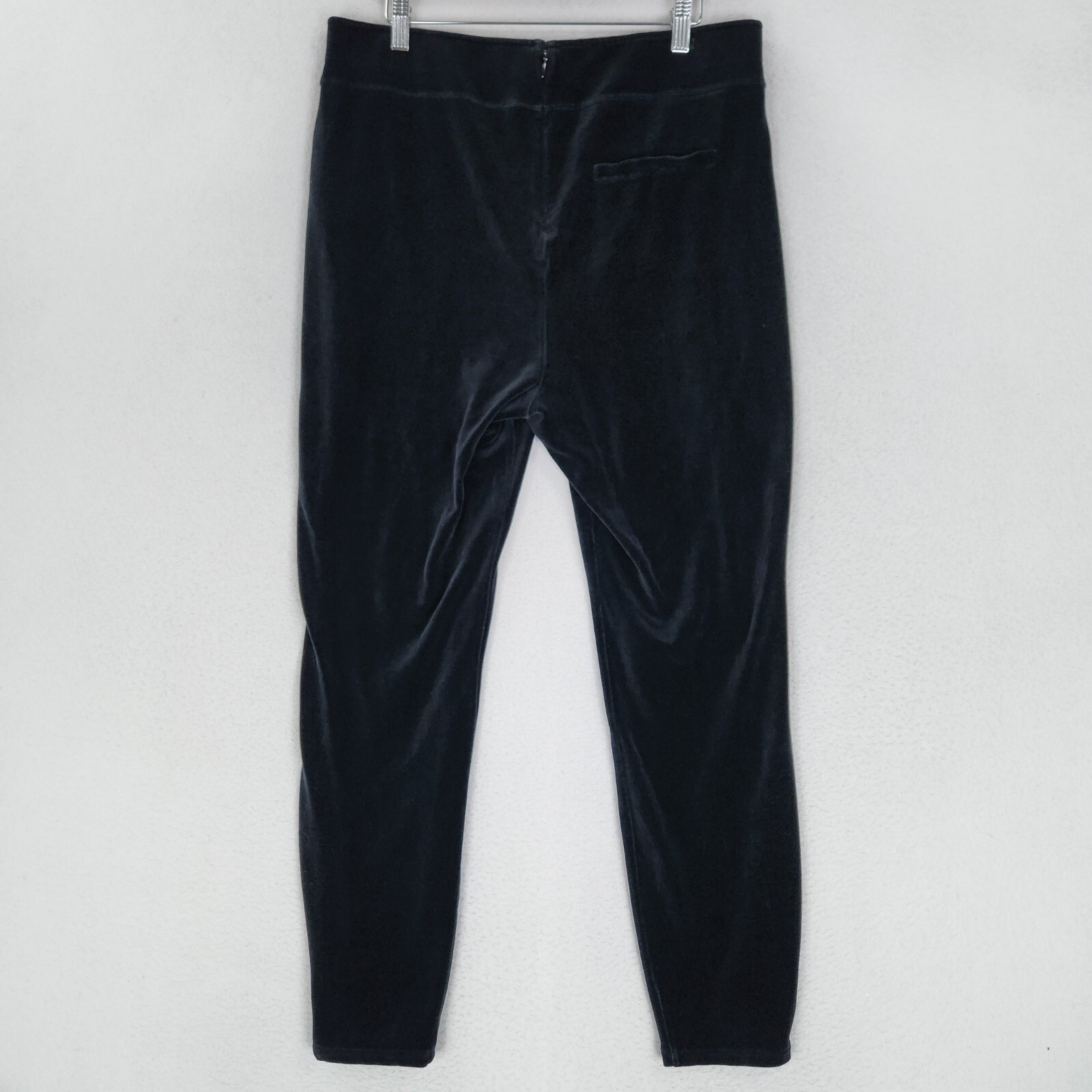 J Crew Pants Womens Extra Large Black Velvet Mario Bellucci Italian Skinny Leg