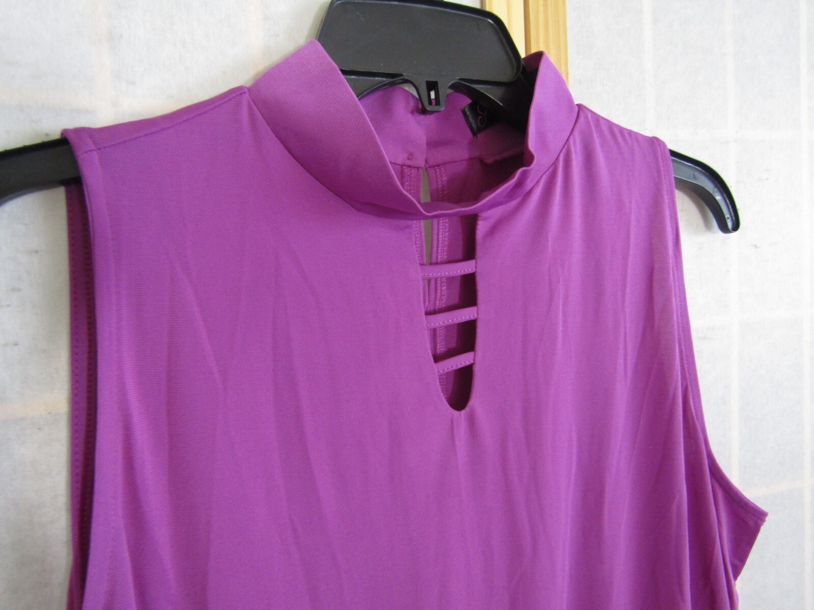 NWT Shiela Rose Purple Polyester Banded Hem Jersey Tank Top Women’s Size XL