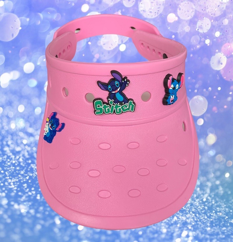 Visor Hat Fits Shoes Charms Floatable Adjustable Lightweight Durable Sun – Pink