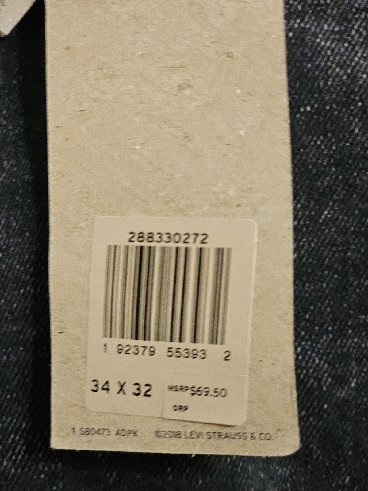 NEW! Levi’s Men’s 512 Slim Taper Stretch Jeans Native Cali Size 34×32 New w/Tags
