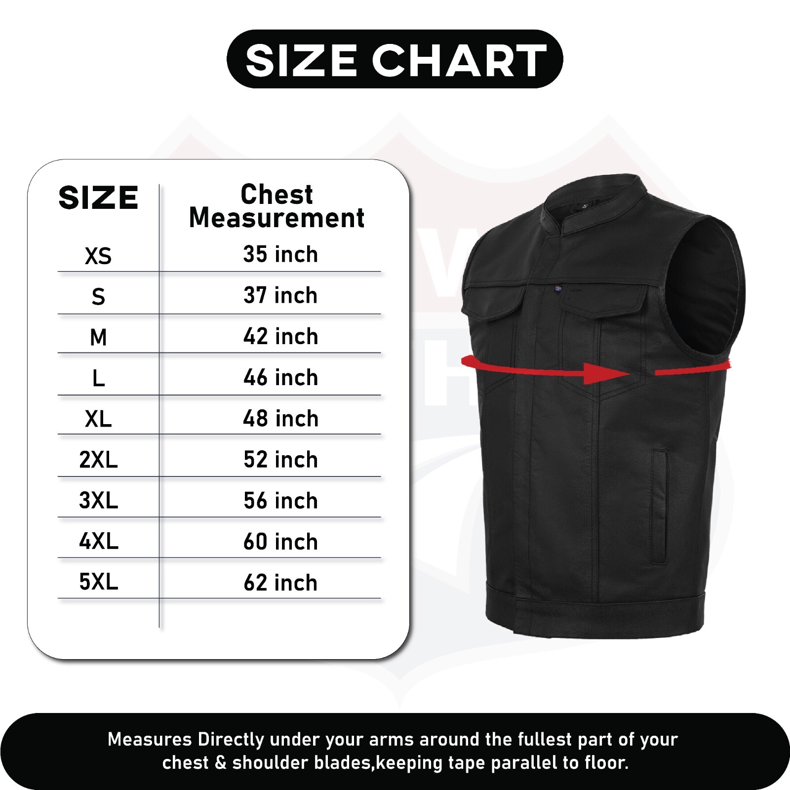 SOA Men’s Leather Vest Anarchy Motorcycle Biker Club Concealed Carry Outlaws