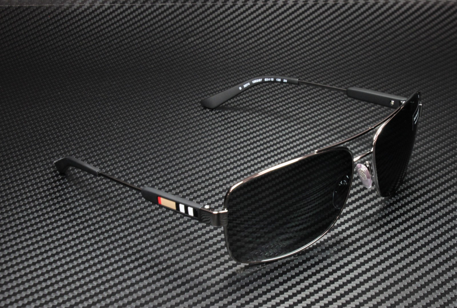 BURBERRY BE3074 100387 Gunmetal Gray 63 mm Men’s Sunglasses