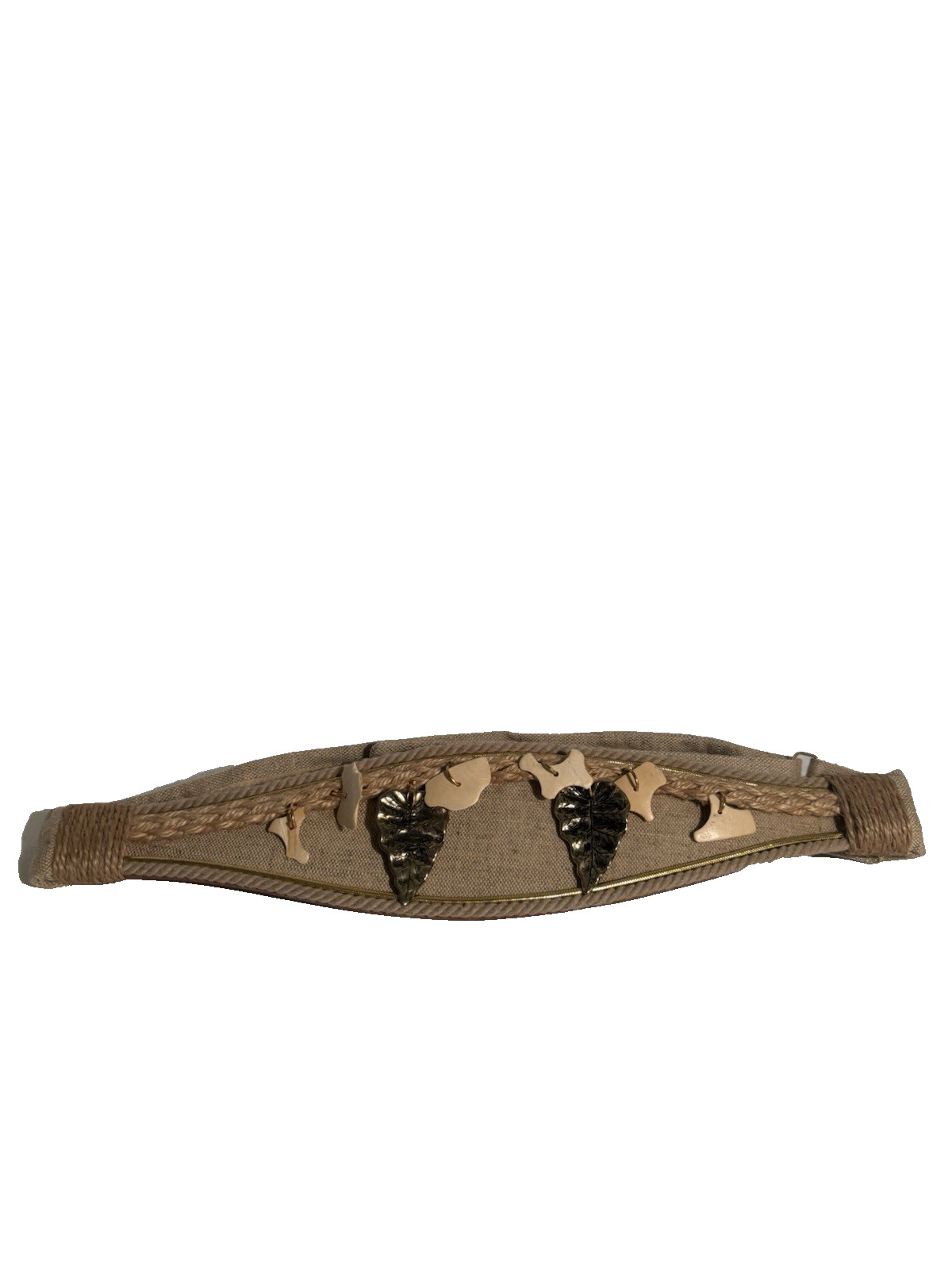 Women’s Vintage 80s Signed Carolyn Tanner Designer Belt, Adjusts to Size 36, Tan