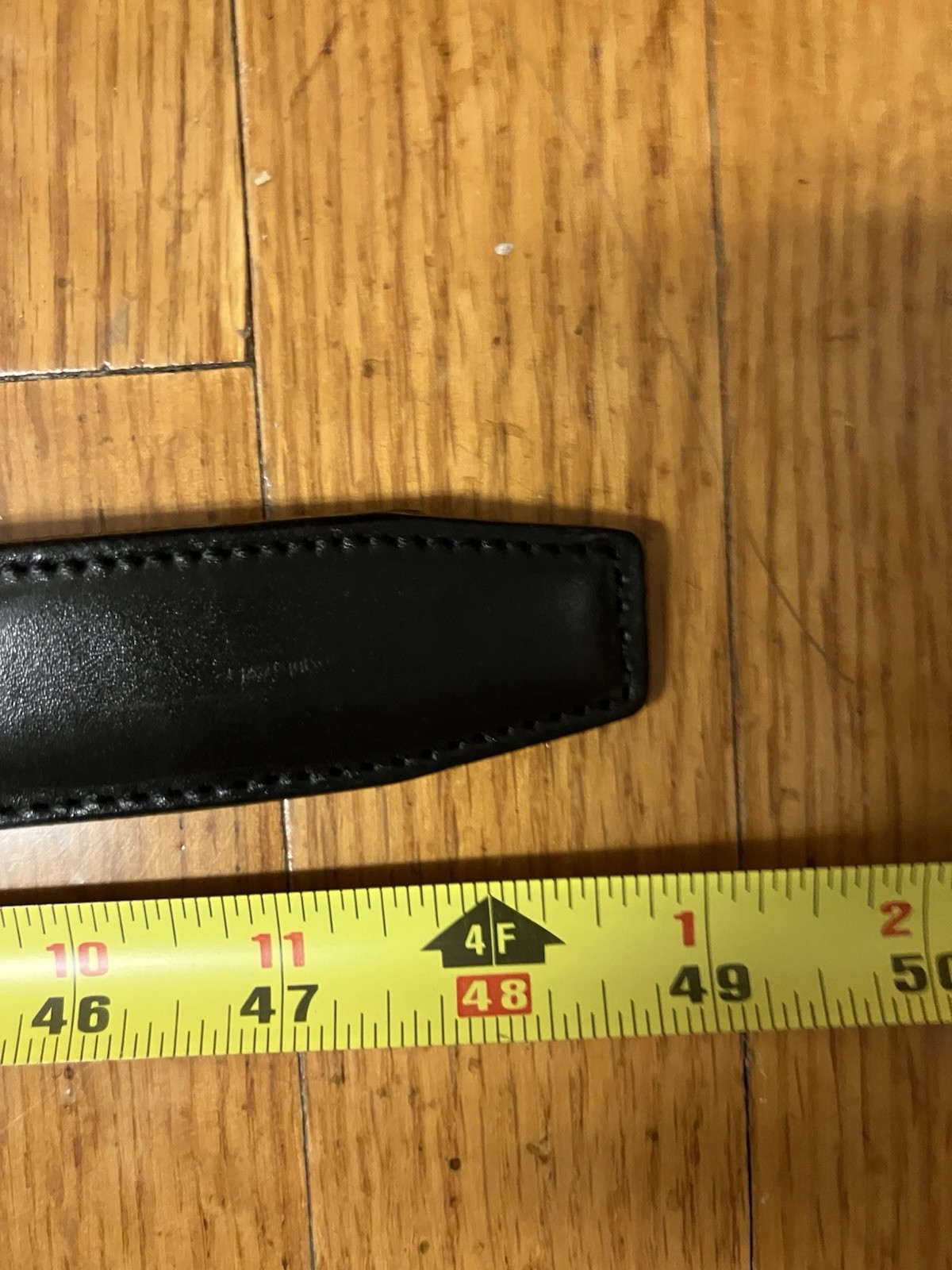 USA Made Handcrafted by the Amish Black Leather Belt Size 42 1.25’’ Wide Holster