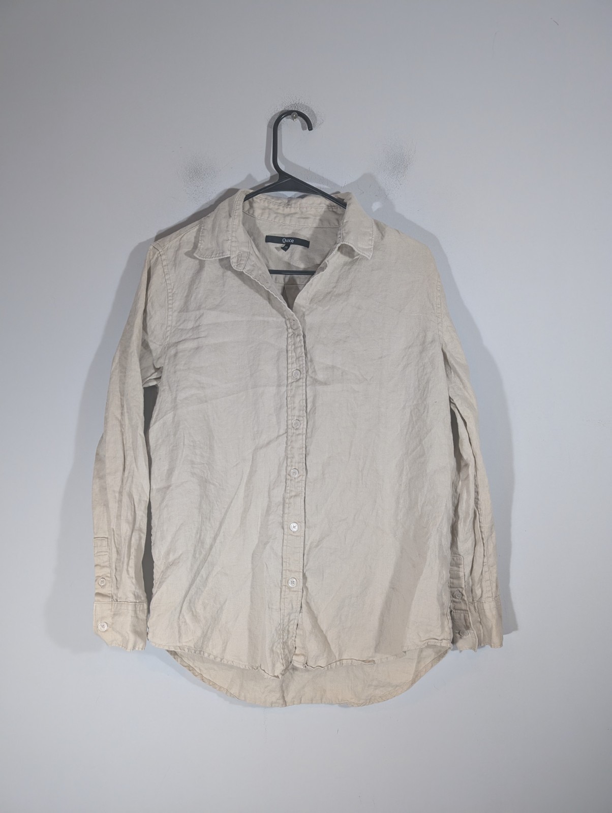 Quince Womens 100% Linen Long Sleeve Button Down Shirt Sz S Minimalist Lagenlook