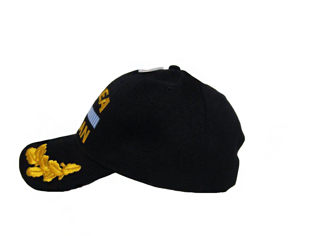 Black Korea Korean War Veteran Scrambled Eggs Feather Cap Hat C862
