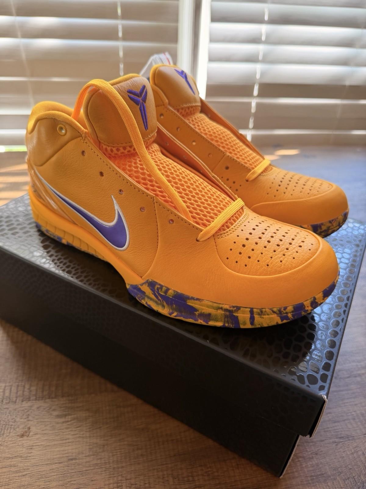 Nike Kobe 4 Protro Men’s Sneakers Size 10.5 Draft Day Lakers Purple Gold