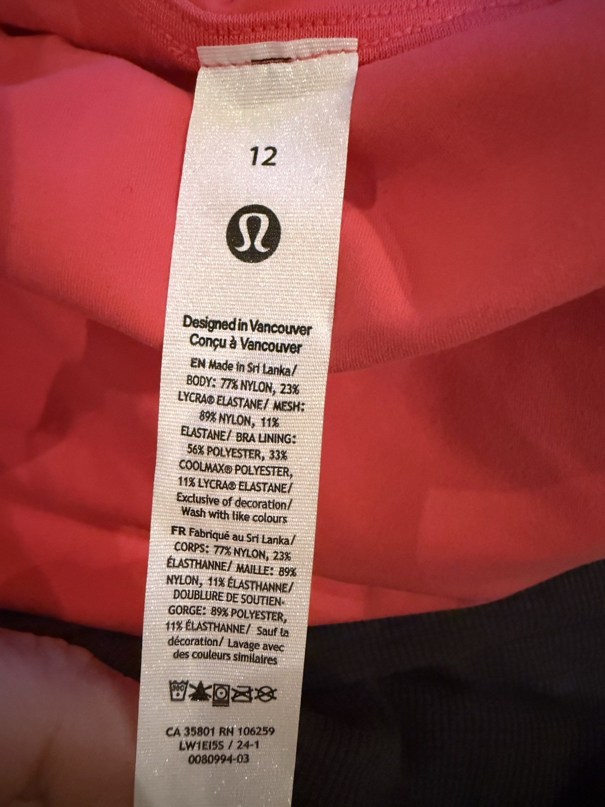 NWT Lululemon Everlux Asymmetrical Tennis Tank 🩷Sz 12 Glaze Pink Built-In Bra