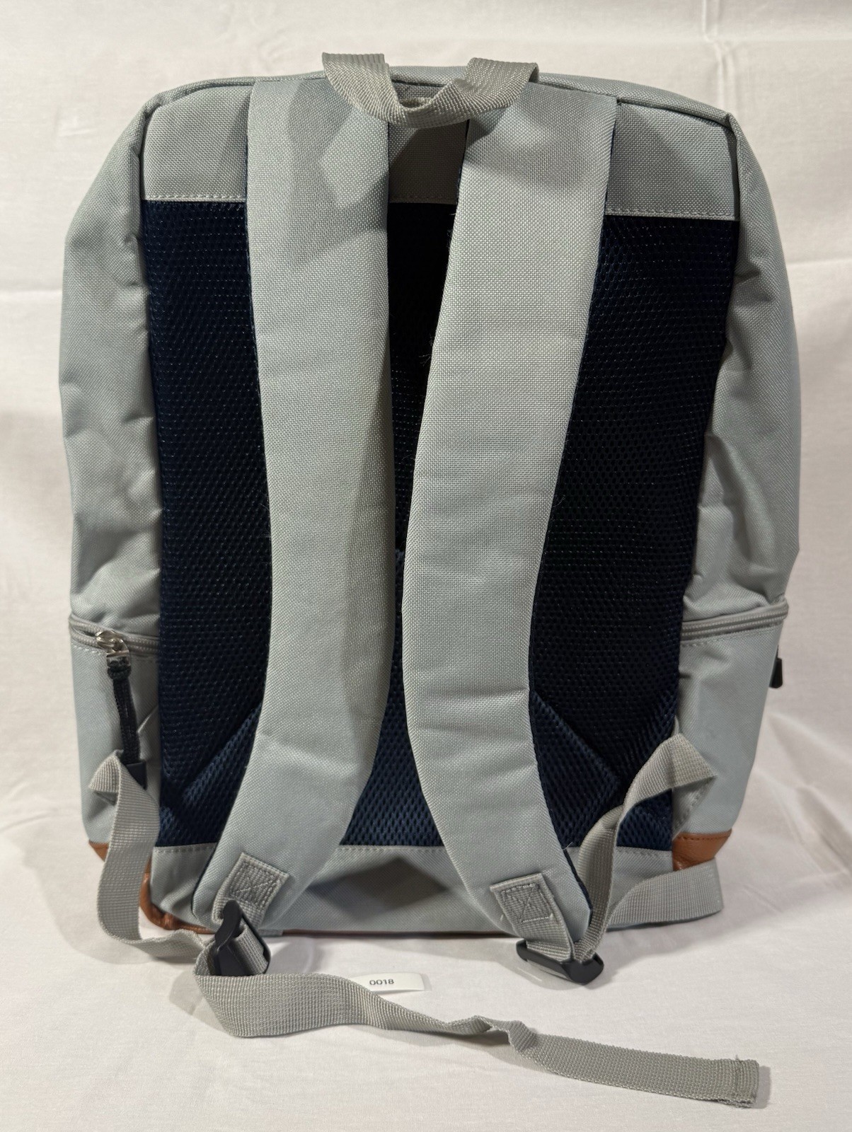 Thrasher Gray/Brown Logo Large Backpack Zip Closure, Pockets, Padded Straps