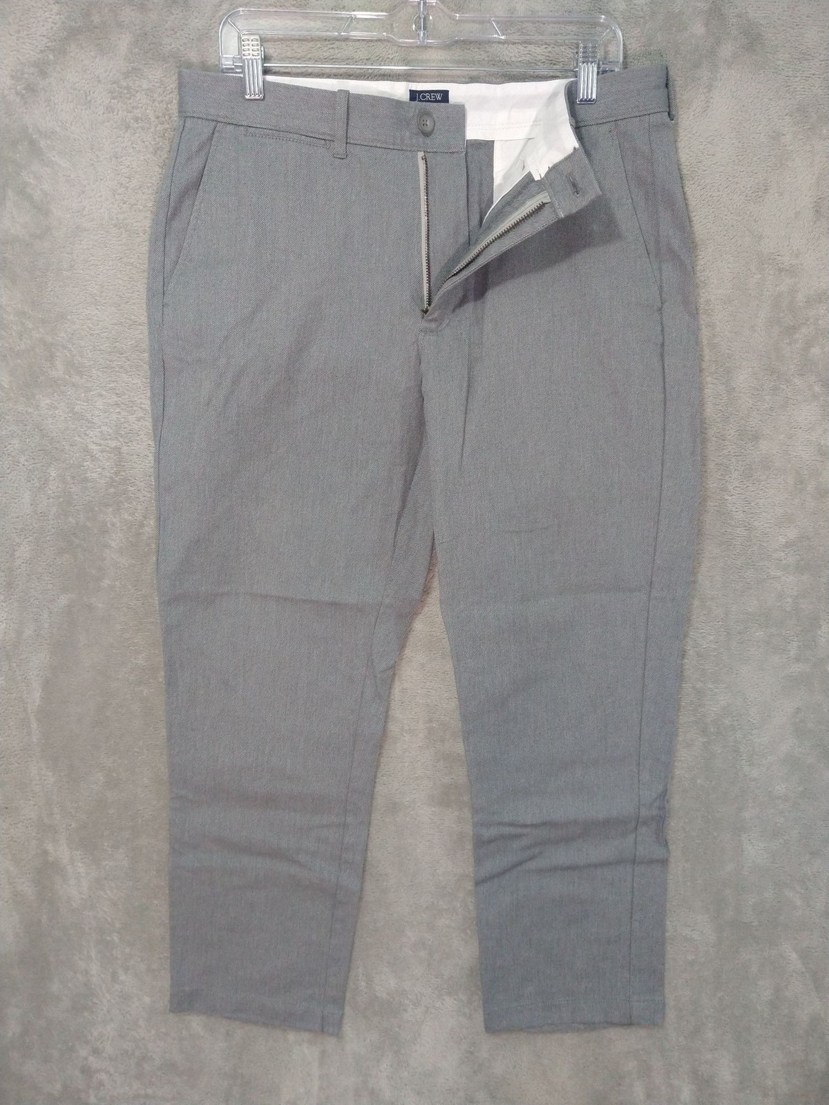 J Crew Pants Mens 33×30 Gray Chino The Sutton Flat Front Casual Cotton Preppy