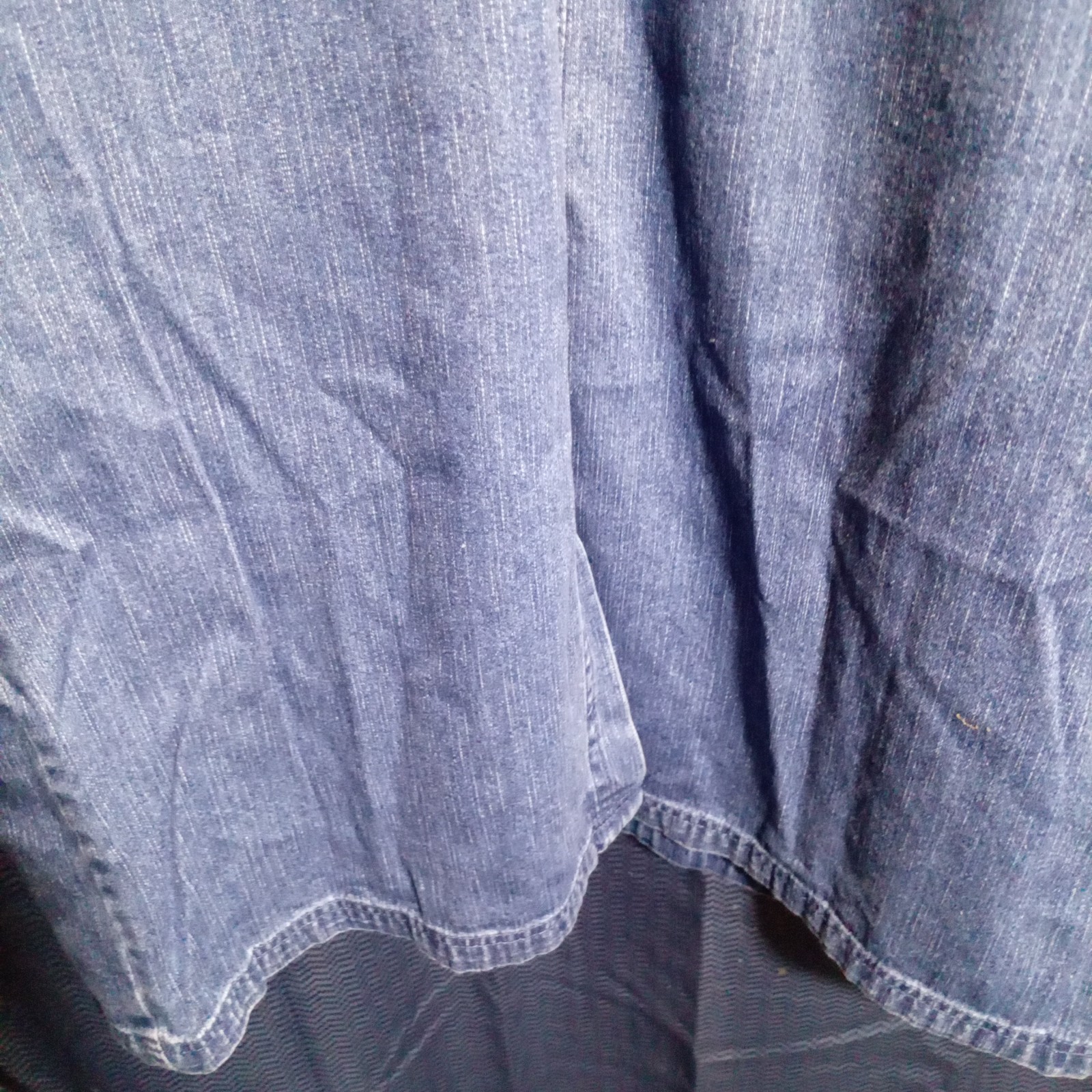 CC Hughes “Leaves” DENIM JUMPER DRESS W/ POCKETS SIZE M NWT