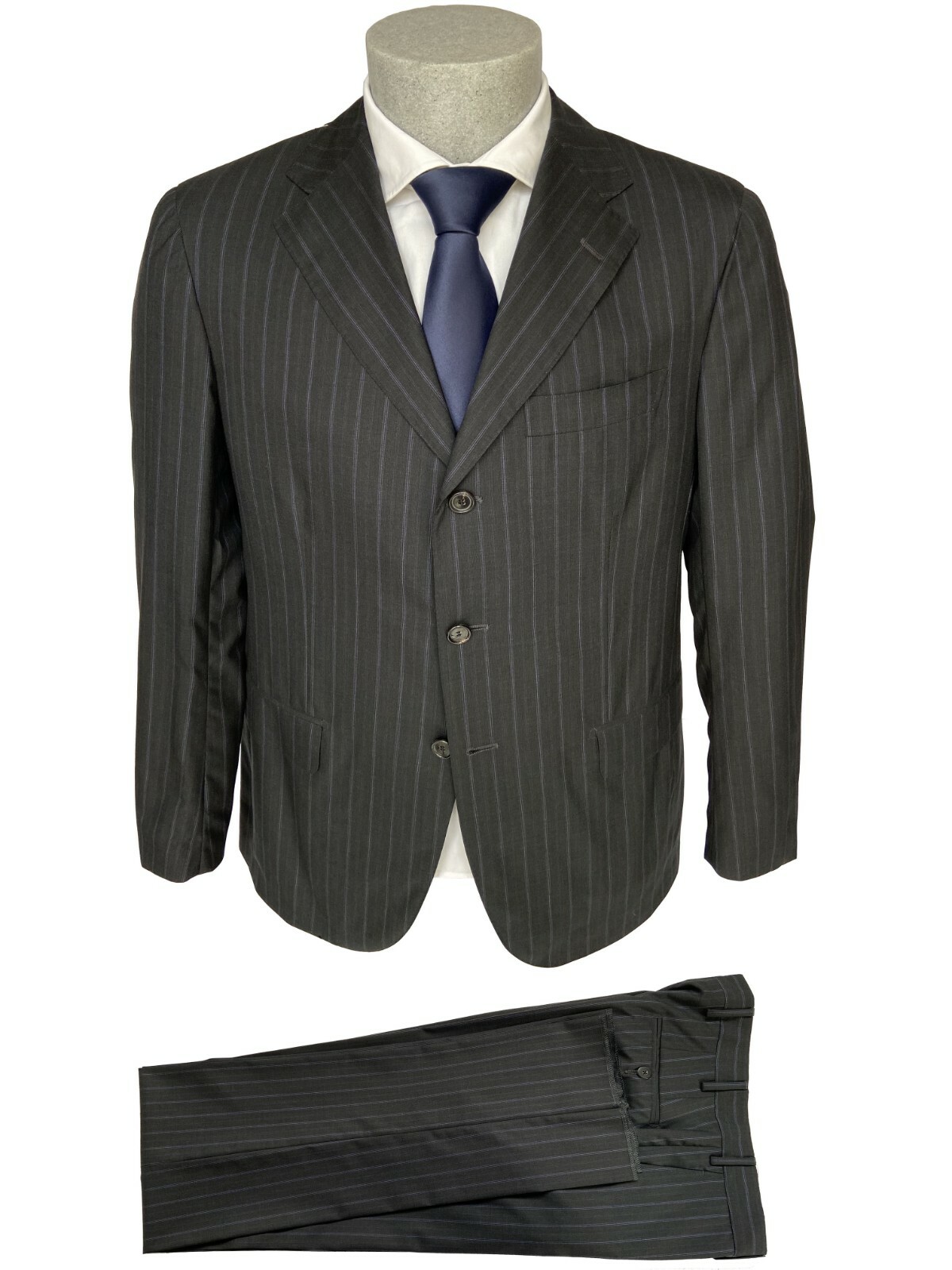 150’s SUTOR Men’s Dark Grey Plaster Pure Wool Superfine Dress.