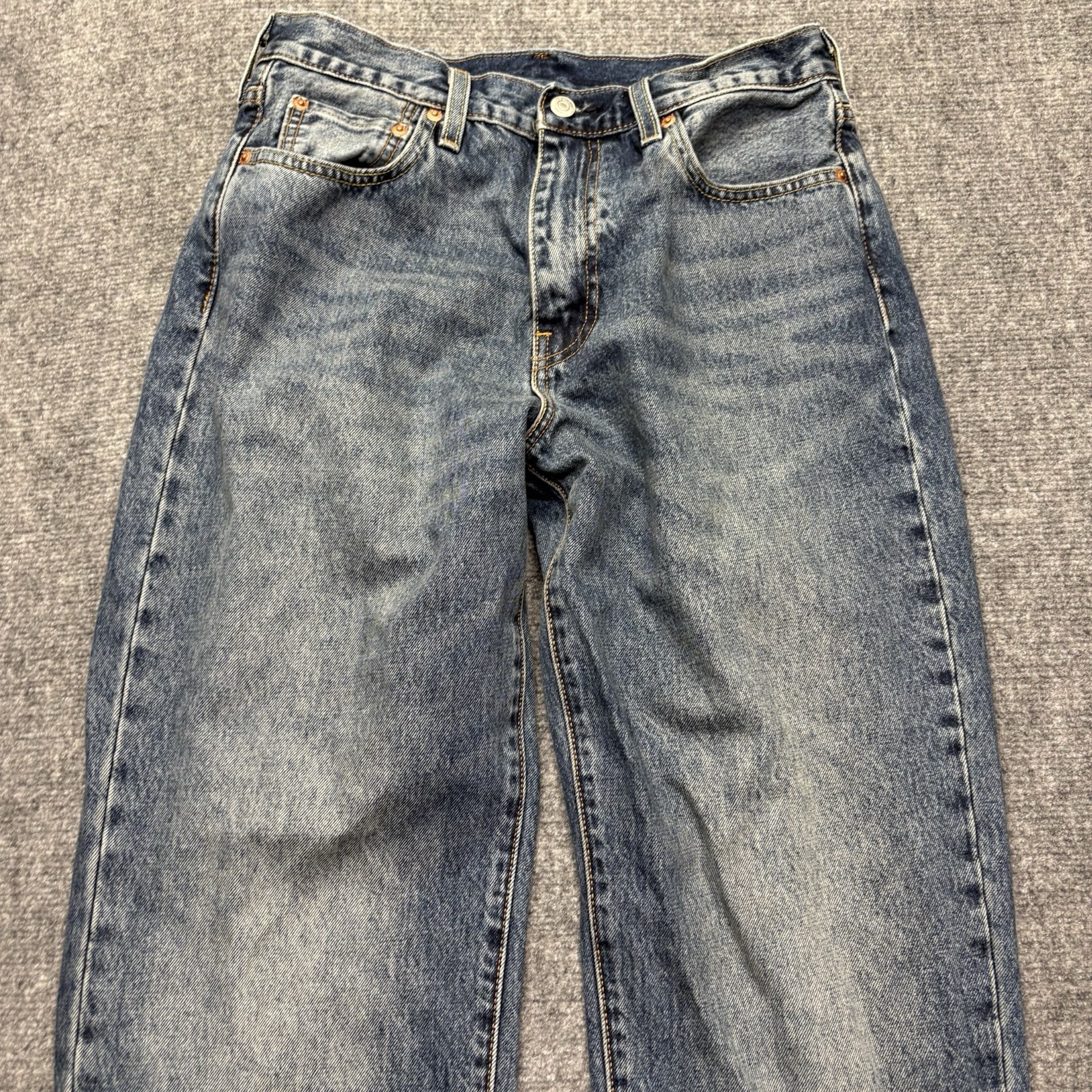 Levis Premium 568 Loose Straight Leg Jeans Mens 30×32 Blue Denim 29037-0059