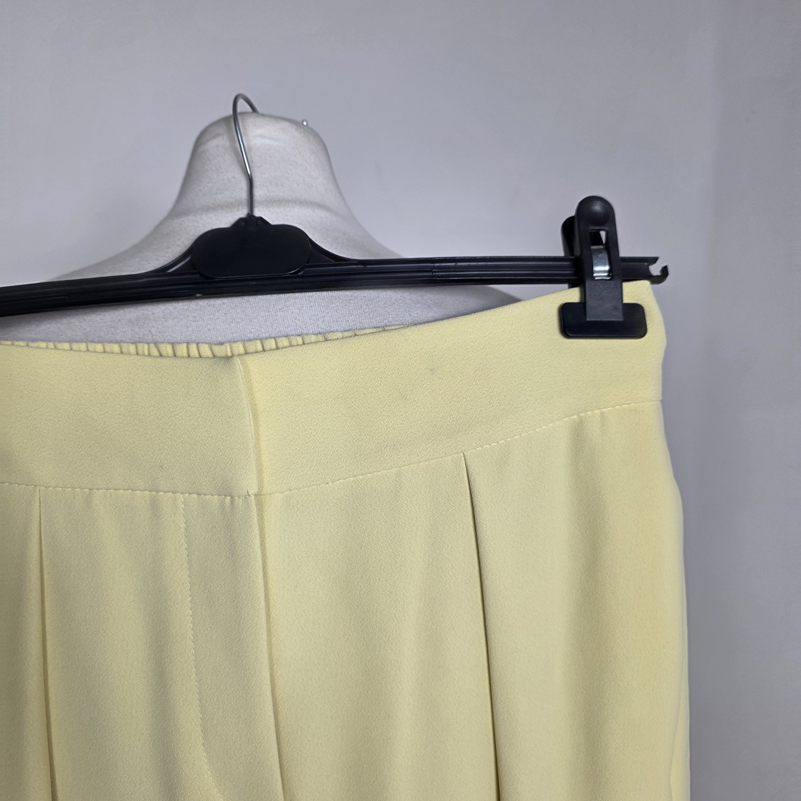 River Island Studios Lemon Yellow Wide Leg Palazzo Trousers UK 12 NWT Smart