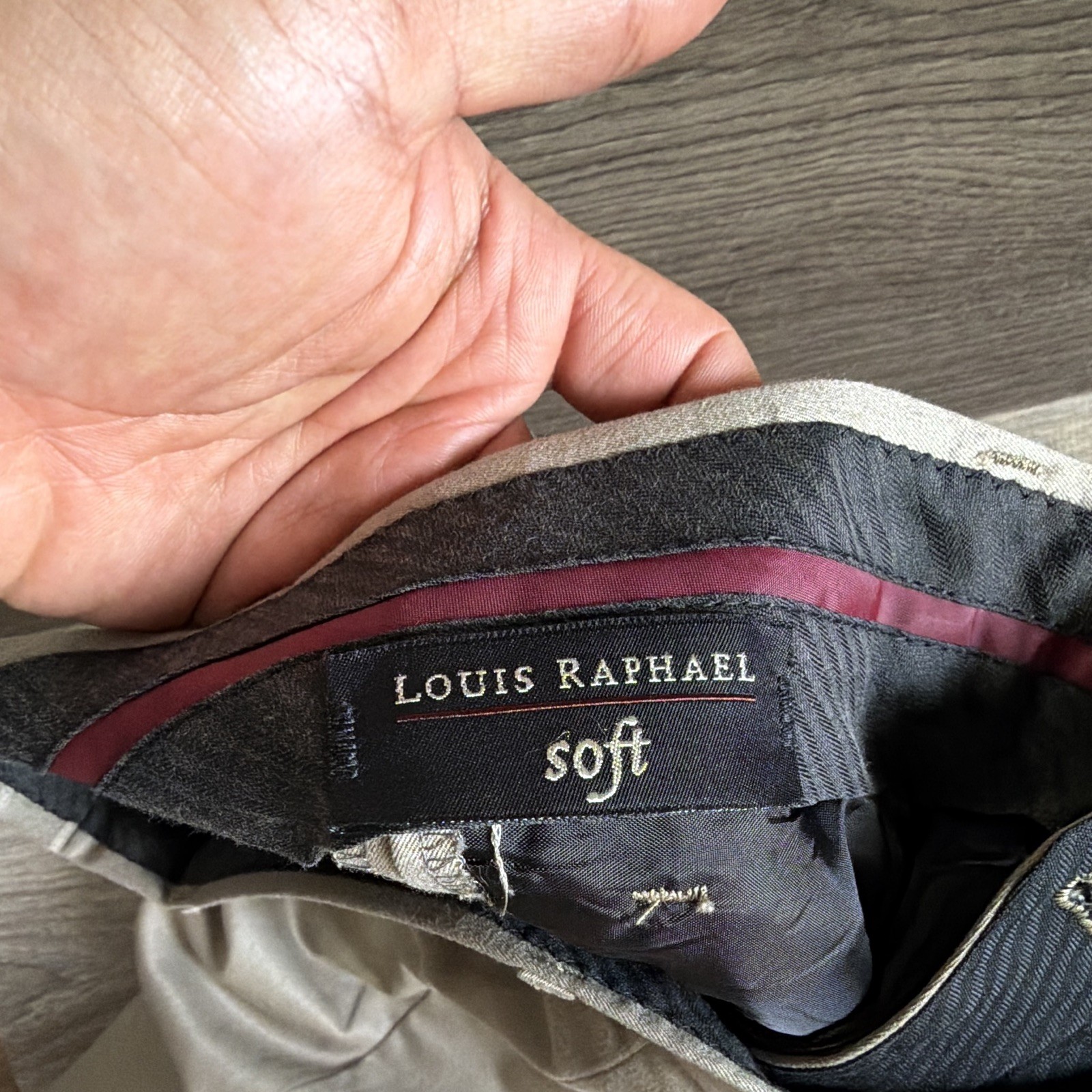 Louis Raphael Men’s Gray Pleated Dress Pants Cuffed Hem Pockets Waist 40