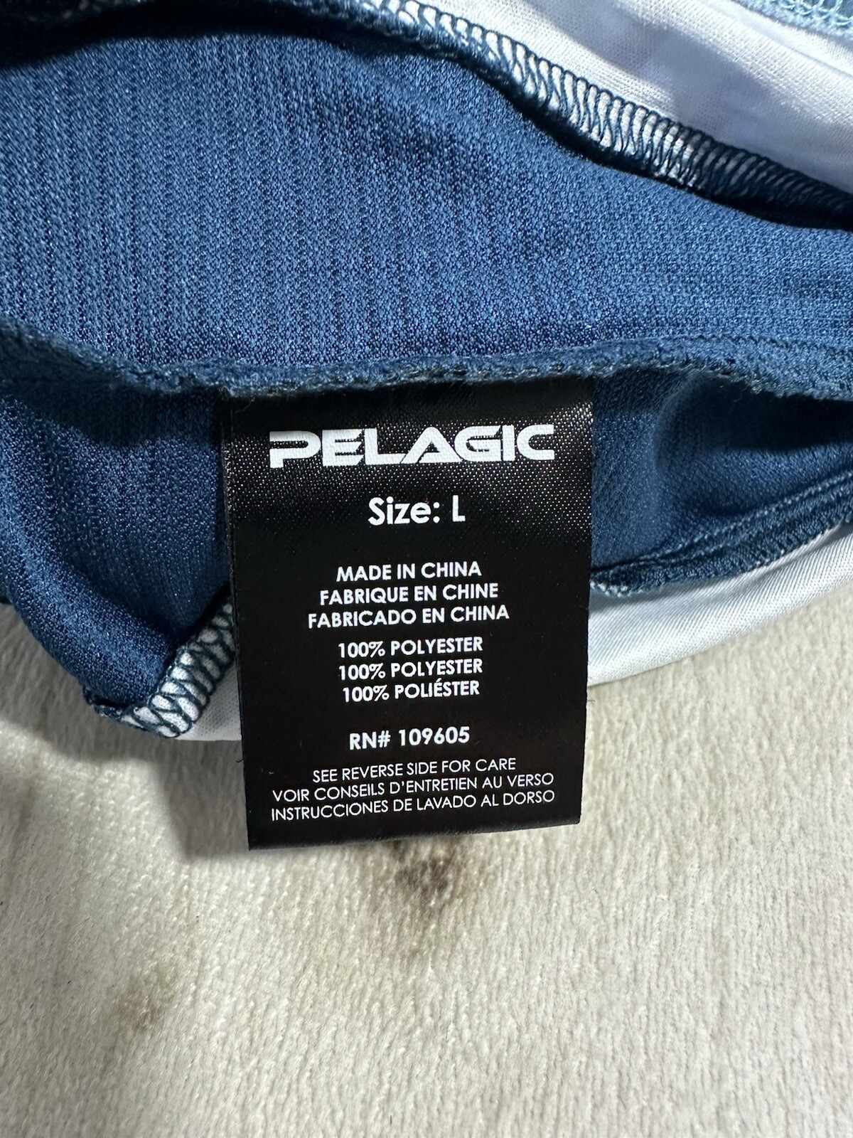Pelagic Camo Vaportek Digi Camo High Performance Fishing Shirt Mens Large Blue