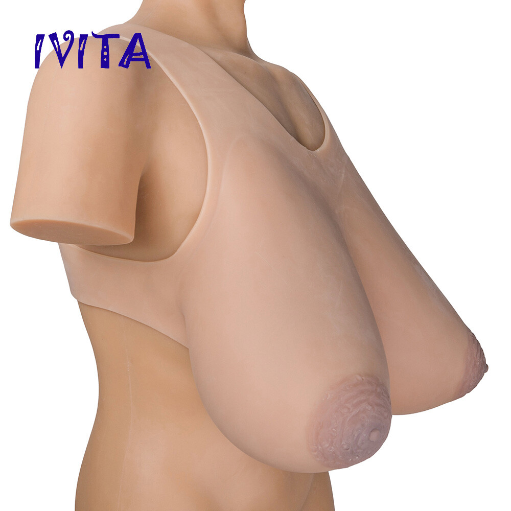 Full Silicone Vest Straps Big Areola Huge Breast Forms Drag Queen Large Boobs CD