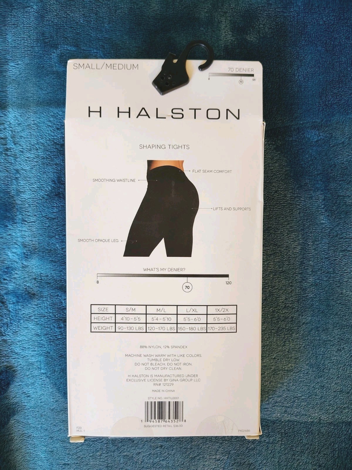 H Halston Women’s Shaping Tights Size Small/Medium (Black)