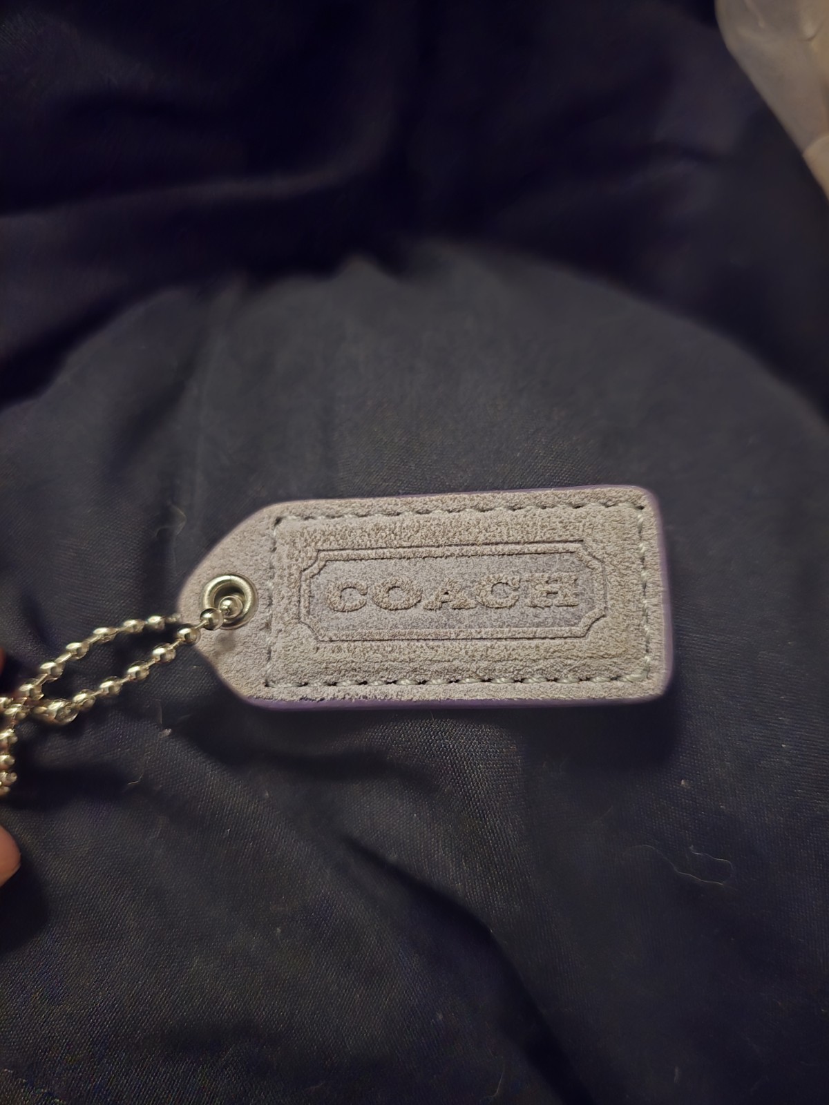Coach Purple Pastel Keyfob Keychain Tag Purse Charm Hangtag