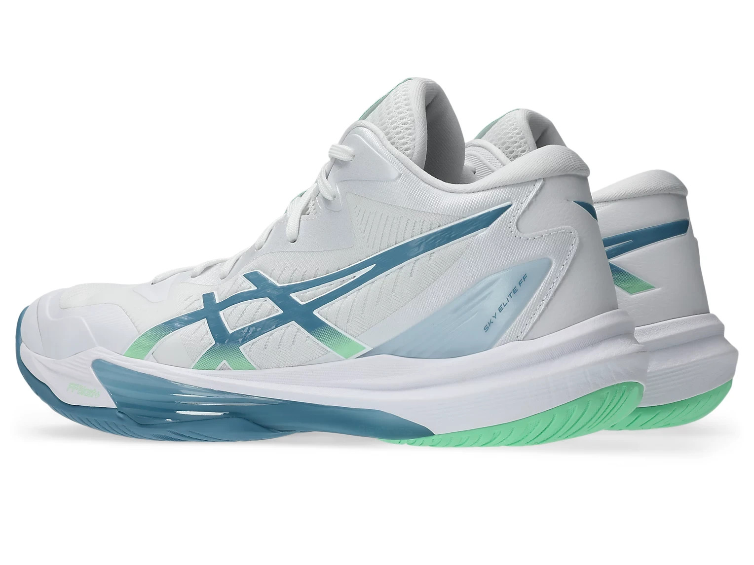 ASICS SKY ELITE FF MT 3 1051A081 106 White Saba Blue Volleyball Shoes