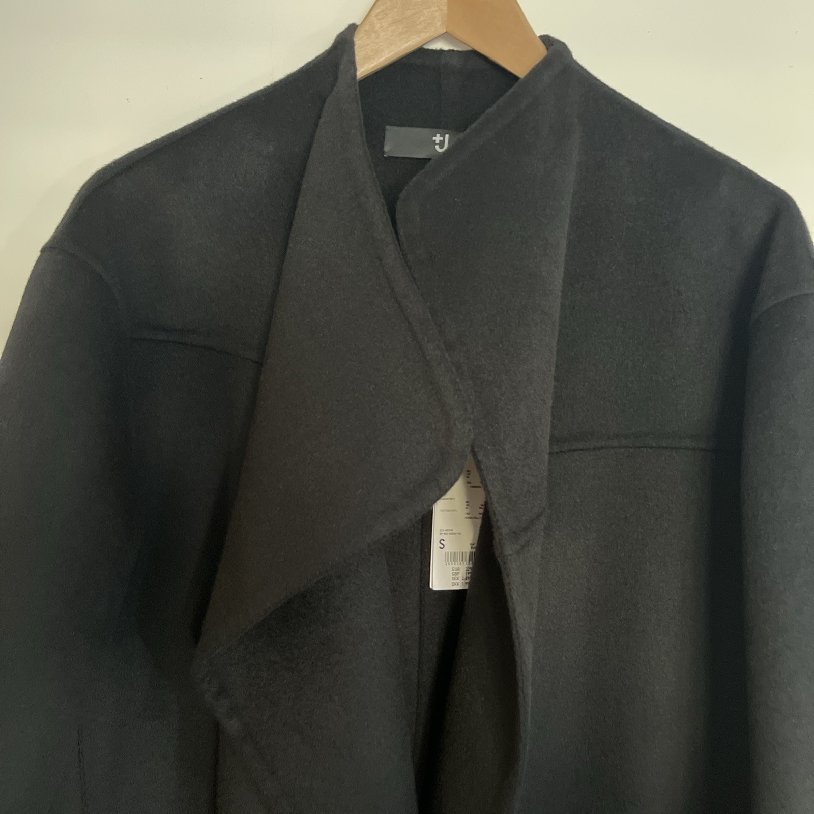 UNIQLO +J Jil Sander Cashmere blend Collarless Coat size S