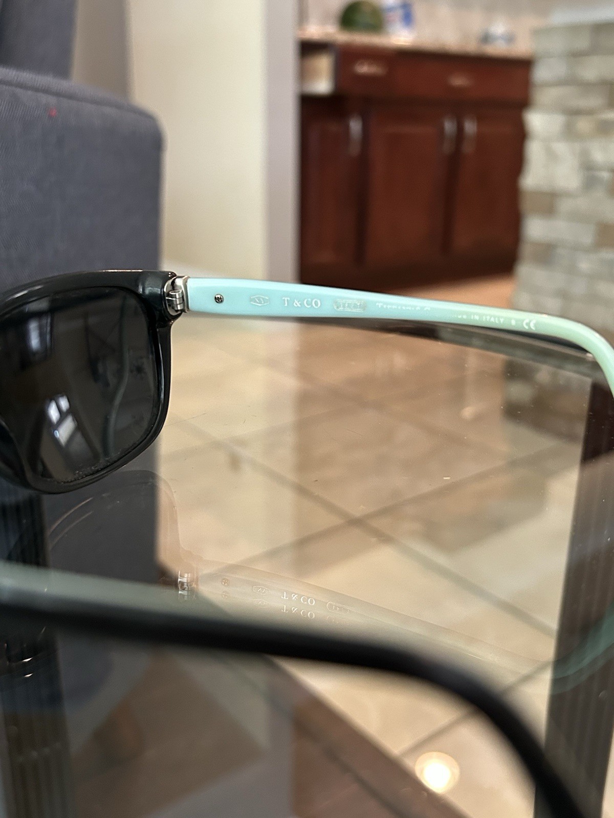 Tiffany & Co. TF2026 Cat Eye Sunglasses Black Frame Gray Tinted Lenses UV400