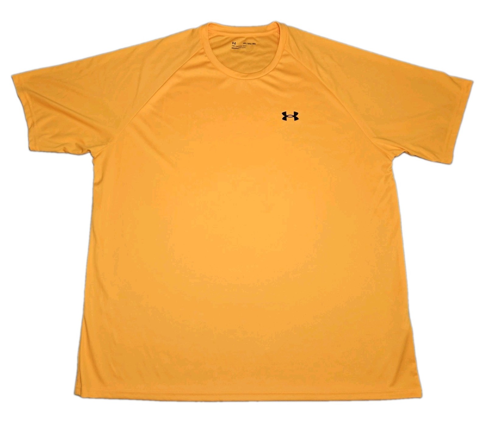 Under Armour Tech Mens Shirt 3XL Orange Short Sleeve HeatGear Training Tee Solid