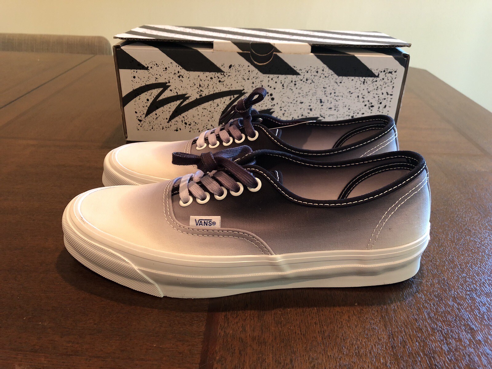 VANS Vault OG Authentic LX Dip Dye Black White VN0A4BV9B4R1 M 8.0 / W 9.5 NWB