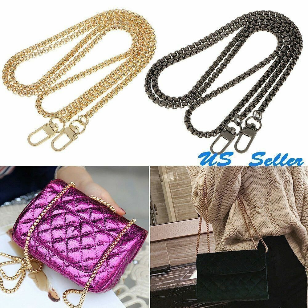 47″ Long Replacement Metal Flat Purse Chain Strap Shoulder Crossbody Bag Handbag