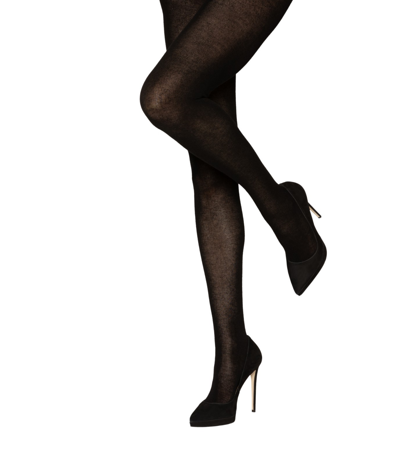 Charnos Plain Viscose and Wool Knitted Tights 280 Denier – Black or Chocolate