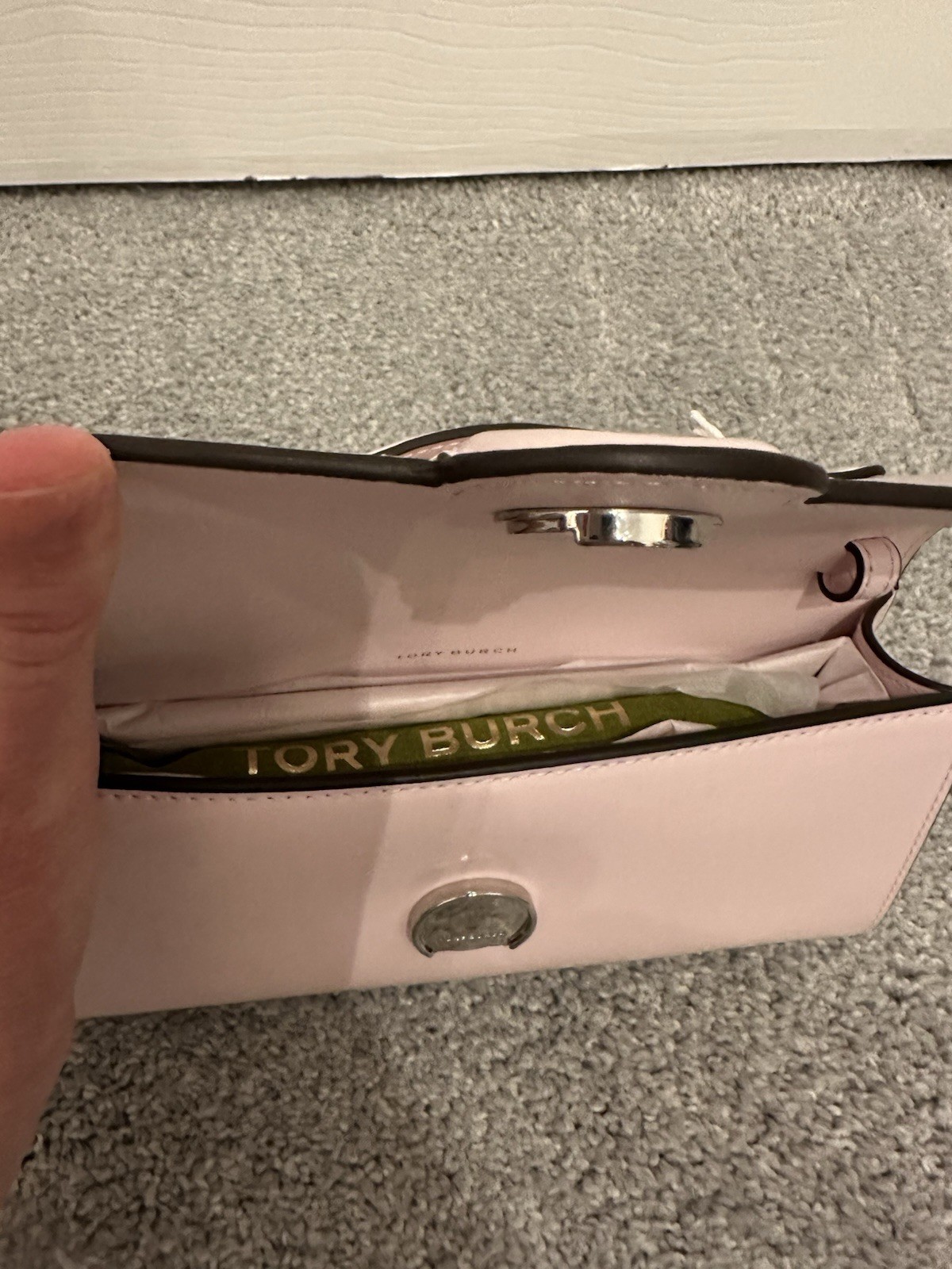 NWT Tory Burch MINI ROBINSON SPAZZOLATO CROSSBODY Bag In Pink Lily SOLD OUT!