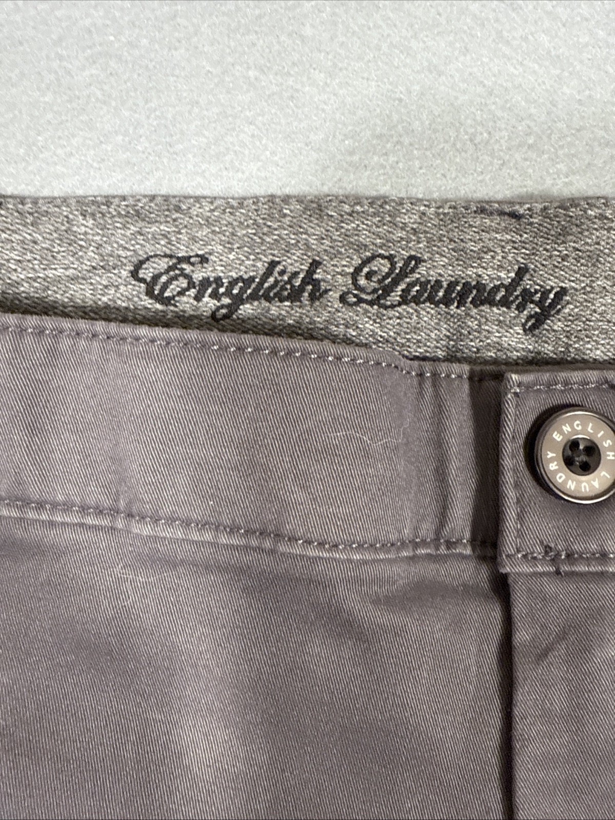 PANTS ENGLISH LAUNDRY MENS 38X30 FORGED IRON COMFORT CHINO NWT