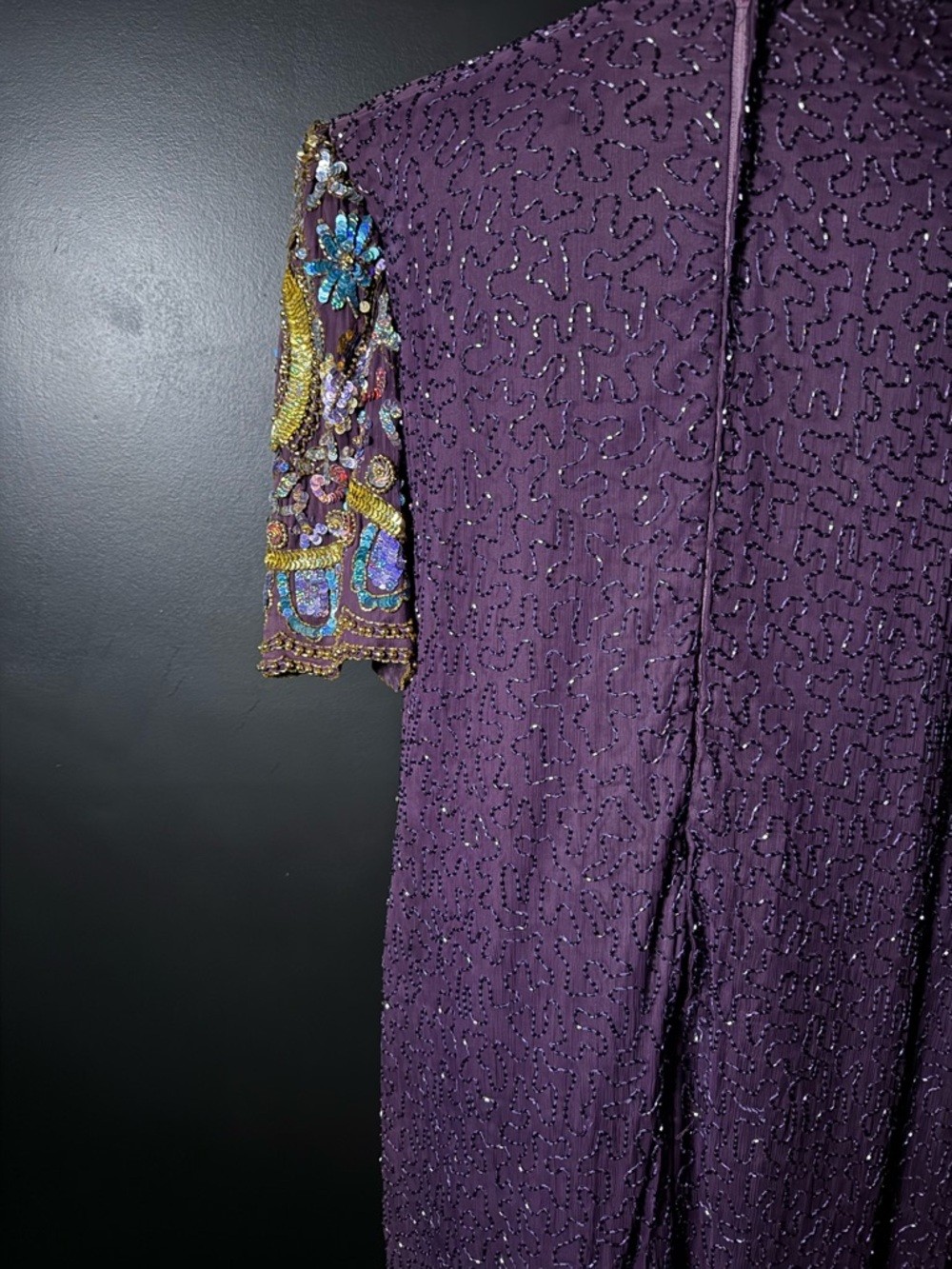 Silk Embellished Caftan Midi Dress Statement