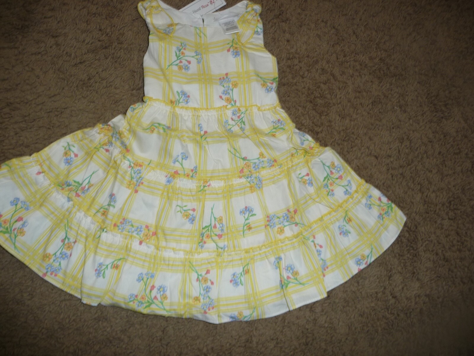 NEW NWT Sweet Heart Rose girls size 3T pretty yellow floral dress