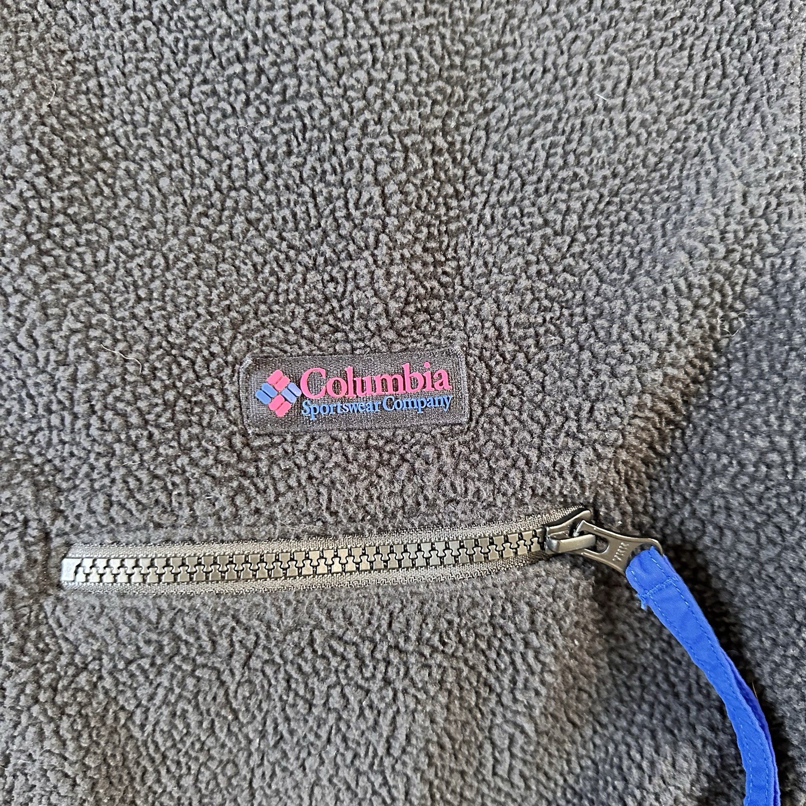 Columbia Helvetia 1/4 Half Snap Fleece Mens Medium Black Sherpa Pullover Retro
