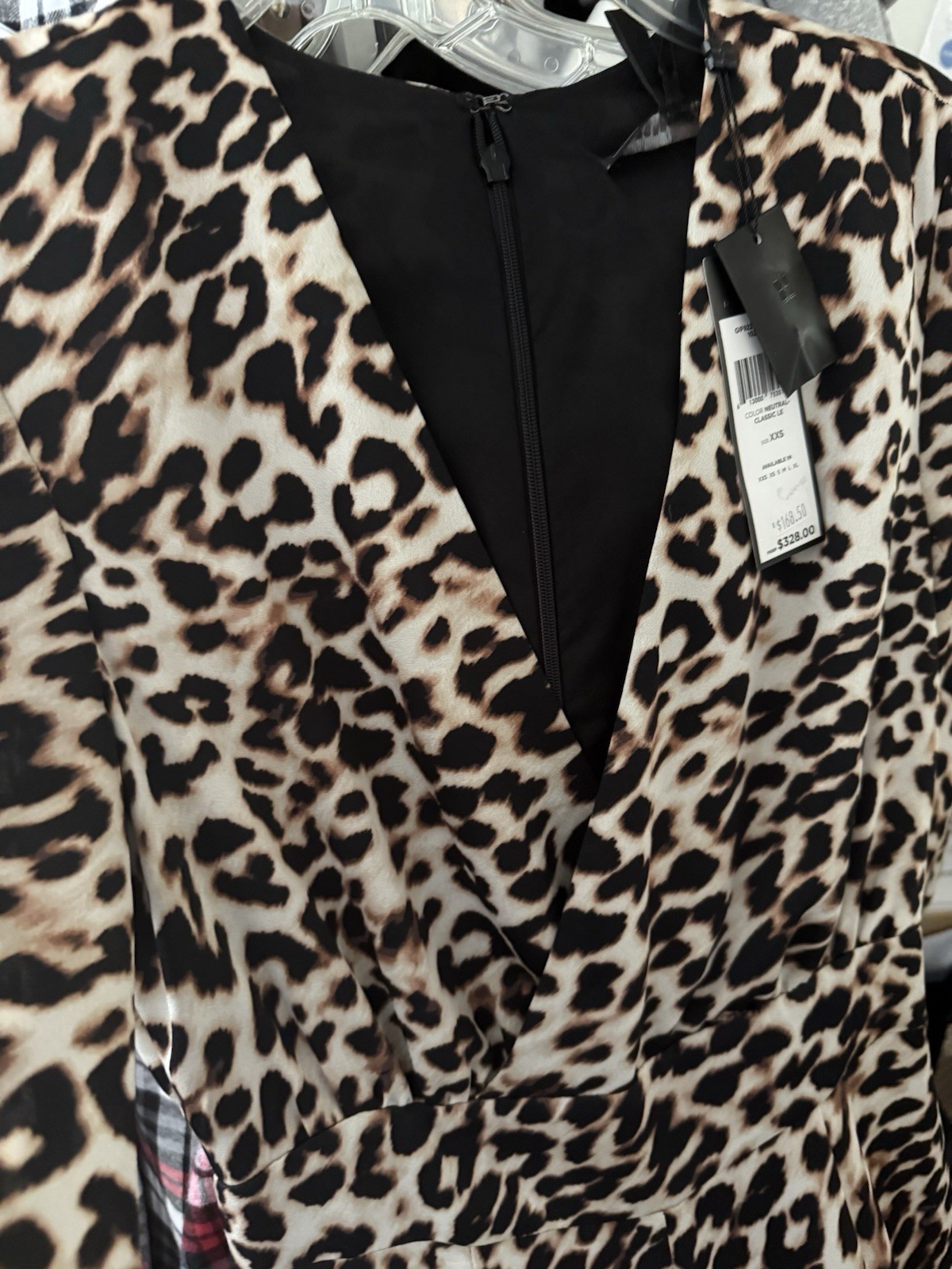 BCBG MAXAZRIA Neutral Classic Leopard-Print Jumpsuit Size XXS MSRP: $328.00
