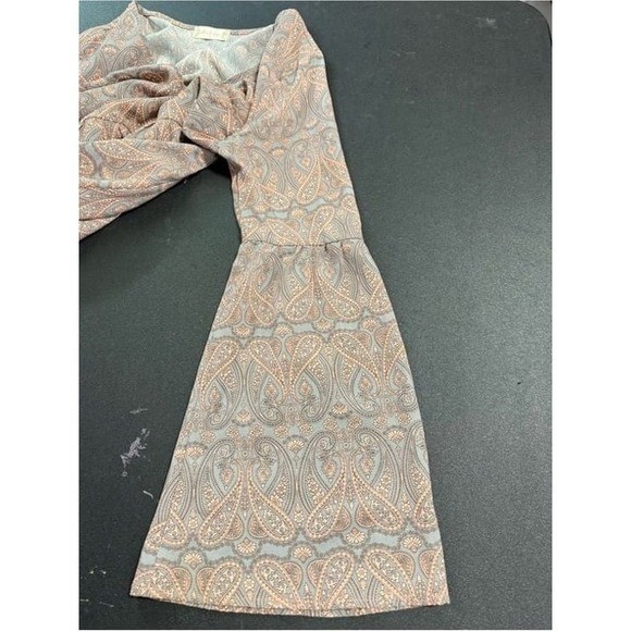 Altardi State Paisley Babydoll Tunic Top Pink Grey Bell Sleeve Aize Small