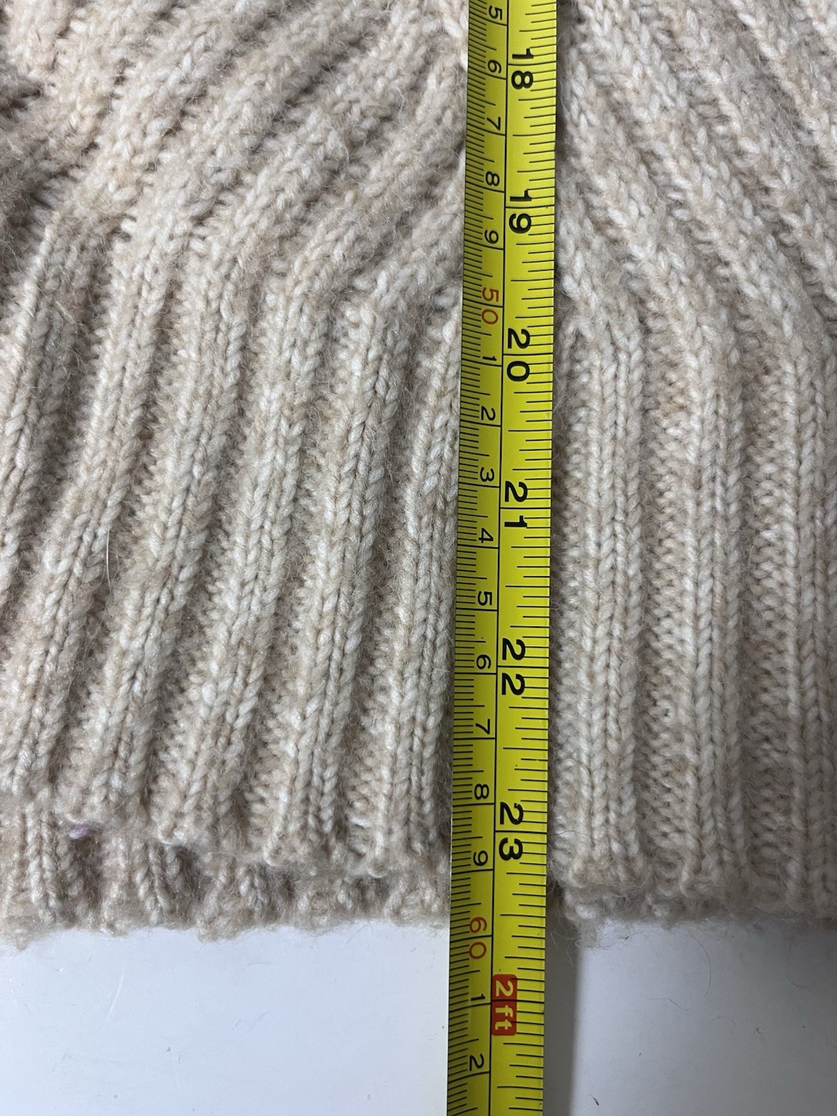 U.S. Polo Assn. Chunky Ribbed Knit Cardigan Oatmeal Beige Coastal Grandmother